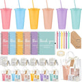 Nuogo 6 Sets New Parent Shower Prizes for Player Winners Adult, Wedding Bridal Shower Gift, Plastic Tumbler Notebook Scented Candle Ballpoint Pen Bag (Colorful,Classic Style)