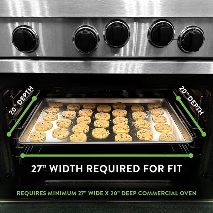 Nordic Ware Aluminum Full Size Sheet Pan 26 x 18 inches for commercial oven use, Full Sheet, 2-Pack (For Commercial Oven Use., Not for standard home ovens)