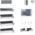 Magnetic Spice Rack for Refrigerator,8 Pack Magnetic Shelf,Fridge Magnet Organizer with Paper Towel Holder,Utensils Racks,Hook Rack,Deepened Basket,Fridge Organizers and Storage Clear(8 Pack)