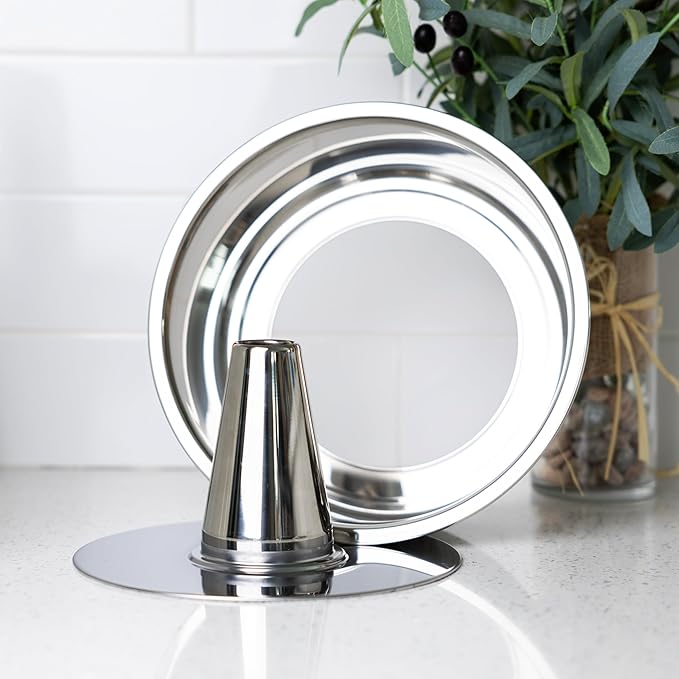 Fox Run Angel Food Cake Pan, Stainless Steel, Removable Bottom, 10" x 5" | Bake Bundt Cakes & Angel Food Cakes | Durable Stainless Steel Tube Cake Pan | Consistent Results | Essential Baking Pan