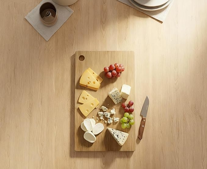 Mini Cutting Board for Small Food Prep – 11.8 x 7.3" Glue-Free One-Piece Solid Bamboo, Lightweight & Easy One-Hand Use, Perfect for Chopping Garlic, Ginger, Herbs & Serving Bread, Cheese, Charcuterie