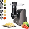 Electric Cheese Grater, One-Touch Control Grater Machine for Vegetables, Fruits, Potatoes, Salad Maker with 6 Free Attachments