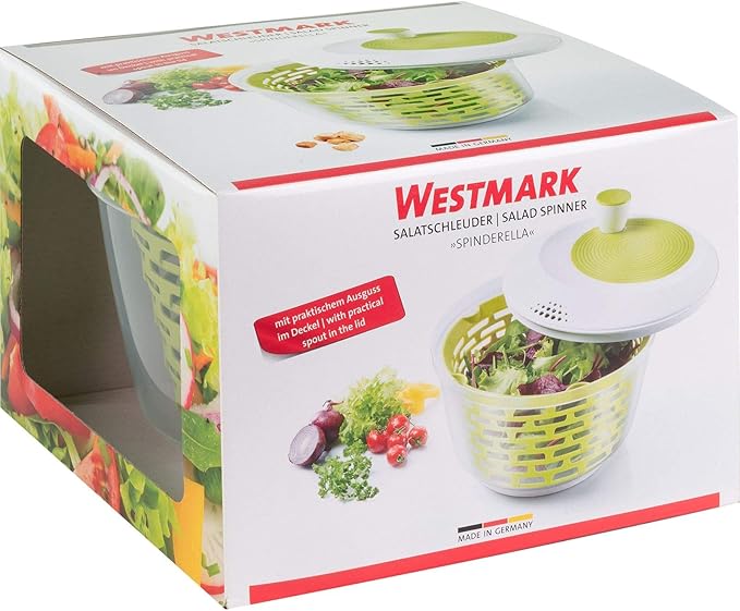 Westmark Spinderella Salad Spinner, 4.4 L, Apple Green, in Retail Box