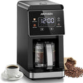 AIRMSEN Grind & Brew Coffee Maker with Built-in Grinder, Programmable Single Serve Coffee Maker - 5 Cup-800ML, 3 Grind Settings, Auto Keep Warm & Glass Carafe for Small Home and Office