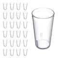 Carlisle FoodService Products Restaurant Plastic Cups Reusable - 24 Cups Set, Pebble Textured Water Tumbler Set for Home Kitchen Diner, Stackable Durable Shatter-Resistant Design - 16 Ounces