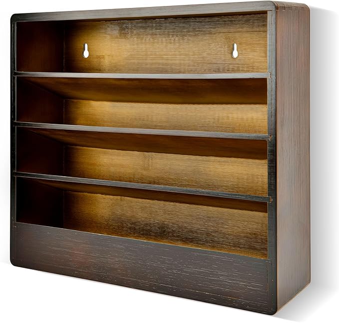 Bamboo Tiered Spice Rack Organizer for Cabinet,Wooden Seasoning Rack for Countertop, Cupboard, Pantry, Kitchen (Spice Jars Not Included)