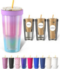 Frost Buddy Togo Buddy 30 oz Stainless Steel Vacuum Insulated Tumbler To Go Coffee Cup – Iced Coffee Cups, Iced Coffee Sleeve, Travel Mug, Thermal Cup for Hot & Cold Drinks, Dunkin Cup (Cotton Candy)