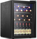Antarctic Star Wine Cooler, Beverage Refrigerator, 16 Bottle Freestanding Quiet Wine Cellar Front Glass Door for Home and Bar, Digital Temp Control, 1.71 Cu.Ft.