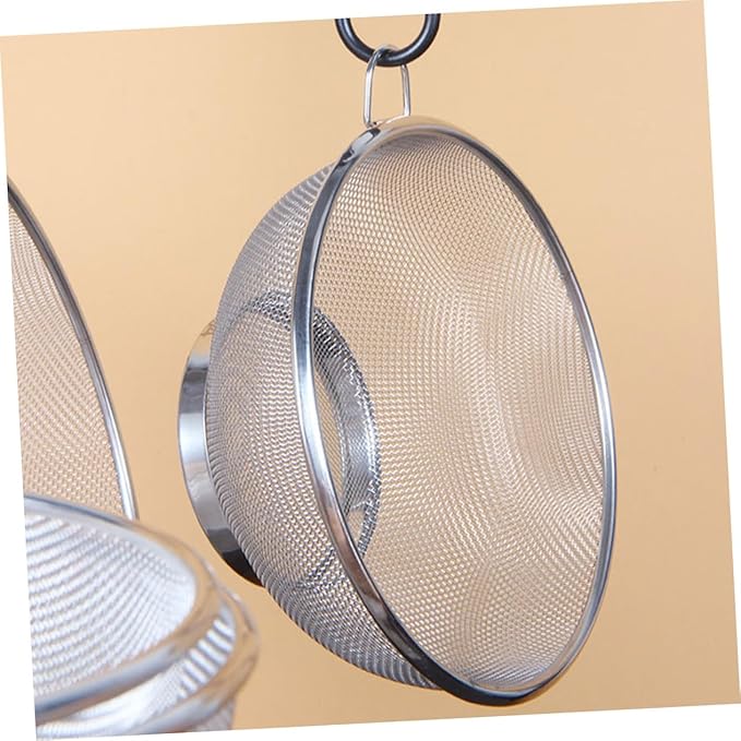 Cabilock Stainless Steel Rice Washing Strainer Fine Mesh Kitchen Colander for Vegetables and Fruits and Compact Design for Easy Storage for Home Cooking