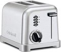 Cuisinart CPT-160P1 Metal Classic 2-Slice Toaster, Brushed Stainless Steel, 6 Shade Settings, 1.5" Wide Slots for Bagels & Bread, Defrost/Reheat Functions, Extra-Lift Lever, Slide-Out Crumb Tray