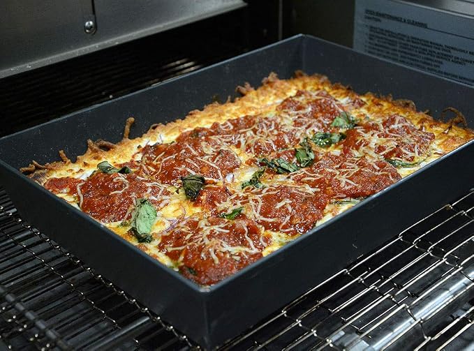 Lloyd Pans Detroit Style Pizza Pan 10 by 14 by 2.5 Inch -PSTK (Pack of 12)