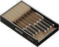 SpaceAid Knife Drawer Organizer 9 inches Wide Bamboo Insert Dock, Kitchen Steak Knives Holder Organizers Block for Drawer in Storage Organization (Medium, Black)