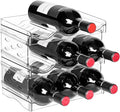 BoxedHome Plastic Water Bottle Organizer and Wine Rack Storage Holder for Inside Cabinet, Kitchen Countertop, Table Top, Pantry, Bars, Cabinets, Fridge - Clear (3 Tier 9 Containers)