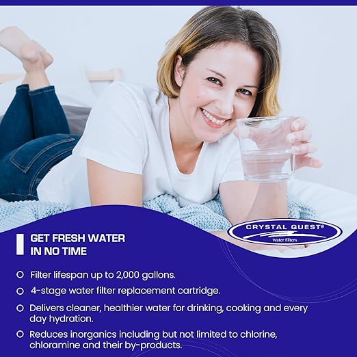 Crystal Quest Standard/SMART Water Filter Pitcher Cartridge – Advanced Filtration for Clean, Healthy Water, Removes Contaminants, Long-Lasting, Easy Installation, 2,000 Gallons [Pack of 2]