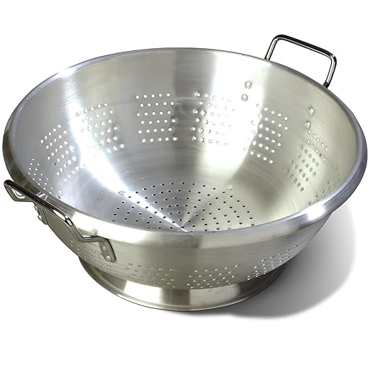 Carlisle FoodService Products 60280 Dura-Ware Standard Weight Commercial Colander, 16 Quart, Silver