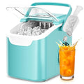 Antarctic Star Countertop Ice Maker, Portable Ice Machine with Carry Handle, 26.5Lbs/24H, 2 Sizes Bullet Ice, 8Cubes in 6 Mins Office/Kitchen/Bar White