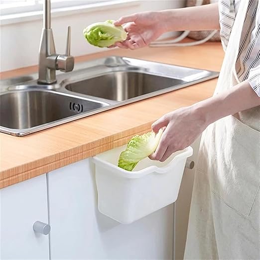 Hanging Trash Can, Kitchen Garbage Bin Waste Bins, Kitchen Cabinet Door Mounted Trash Can Wall Mounted Trash Can Bathroom Plastic Mini Trash Can Household Garbage Cleaning Tool (Size : B)
