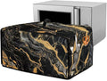 Air Fryer Toaster Oven Dust Cover Dustproof Modern Design Convection Oven Cover with Side Pockets for Small Kitchen Appliances, L, 18.5 x 22.5 x 13 inches, Black Gold Marble