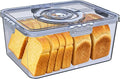Bread Box with Lid and Handle,2026 New Upgrade Time Recording Bread Storage Container for Kitchen Counter Airtight,Portable Large Bread Boxes for Homemade Breads, Toast, Bagel, Donut and Cookies