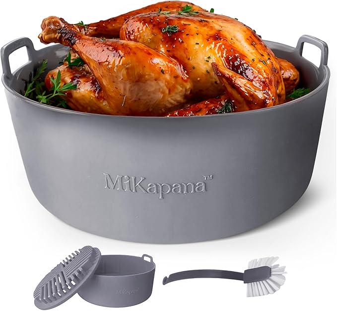 Air fryer liners reusable, STURDY airfryer liners for air fryer basket, air fryer accessories silicone liner 3-5QT - 7.5"