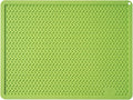 Silicone Drying Mat & Heat Resistant Mat for Kitchen Counter, Non-Slip Dishwasher Safe, Raised Edge for Dishes Bottles Sink (25.5x17.7in, Green)