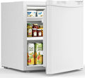 Antarctic Star Mini Fridge, Rated 1.6 cu.ft, Small Upright Refrigerator with Removable Shelves, 7 Adjustable Thermostat, Low Noise for Bedroom/Apartment/Office,White