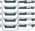 M MCIRCO 10-Pack,22 Oz Glass Meal Prep Containers,Glass Food Storage Containers with lids,Lunch Containers,Microwave, Oven, Freezer and Dishwasher (Gray)