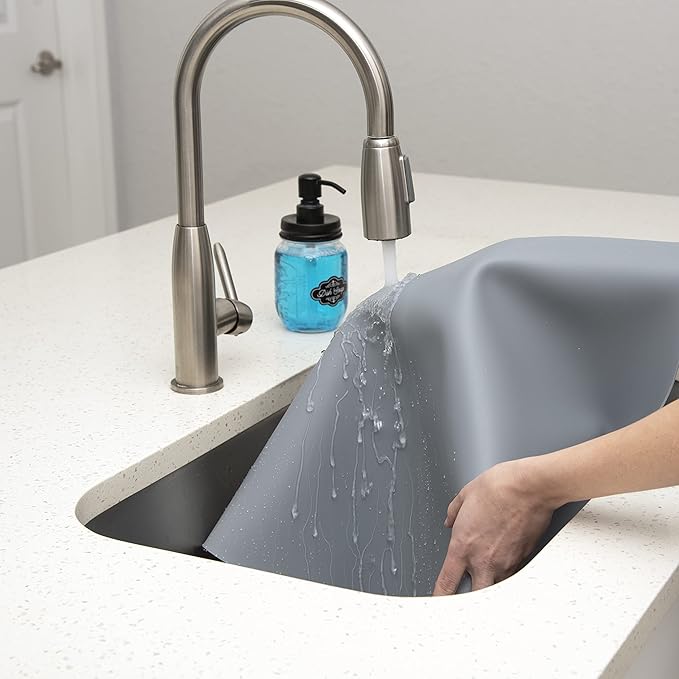 GASARÉ, Extra Large, Thick, Silicone Mat for Kitchen Counter, Heat Resistant Mat, Countertop Protector, Non-Slip, Easy to Clean, Cuttable, 40 x 23.5 Inches, Gray