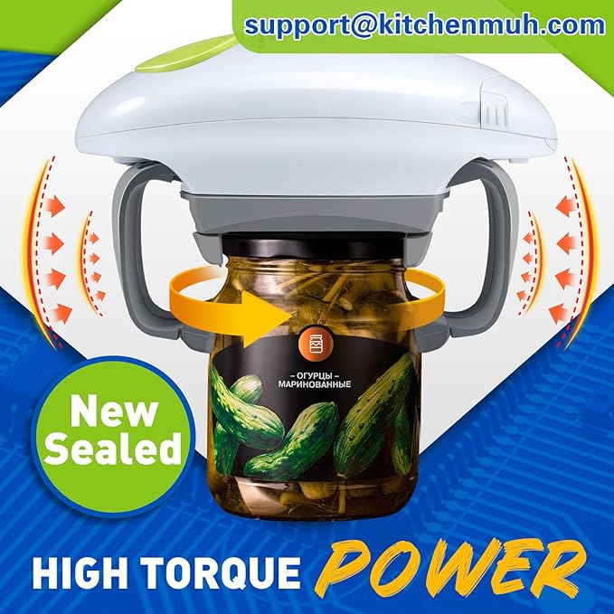 Higher Torque Electric Jar Opener for Seniors with Arthritis Fit Almost Jars Size, and 4-in-1 Jar Opener, 5-in-1 Bottle Opener & 3-in-1 Wine Opener for Weak Hands & Seniors