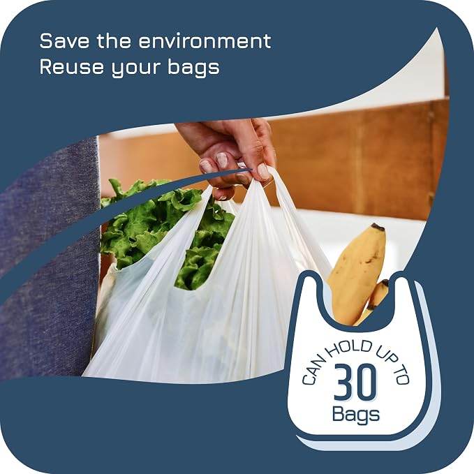 Manterio Plastic Bag Holder | UPGRADED Wall-Mount Grocery Bag Dispenser | Space-Saving Design | Easy Install | Smudge-Proof, Fingerprint-Resistant | Silver | Holds the Most Bags for Maximum Storage