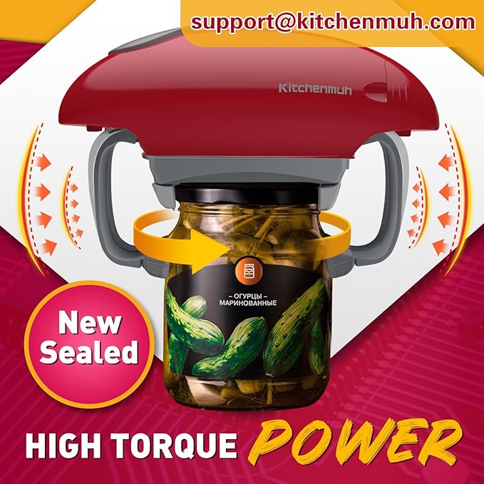 Jar Opener Grippers, Higher Torque Electric Jar Opener for Seniors with Arthritis Fit Almost Jars Size