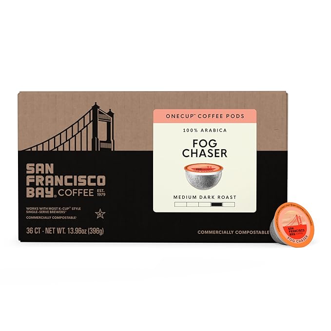 San Francisco Bay K-Cup Coffee Pods, Fog Chaser (36 ct), Medium-Dark Roast, Single-Serve Coffee Pods