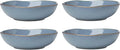 Oneida Dinnerware Set, Organic Shades Blue Pasta Bowls, Set of 4, Service For 4, Dishwasher and Microwave Safe, Made of Stoneware, Salad Bowl, Pasta Bowl, Home, Kitchen And Dining (Blue, 4 Pieces)