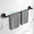 Adjustable Suction Cup Towel Bar for Bathroom Wall,17 Inch~29 Inch Towel Racks for Bathroom,Stainless Steel Bath Towel Holder for Shower(Matte Black)