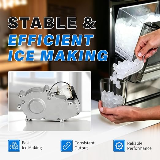 Ice Maker Gear Box Assembly Compatible with GE Profile Opal Ultra, Opal 2.0 Ultra & XL, with AC Motor & Condenser Fan