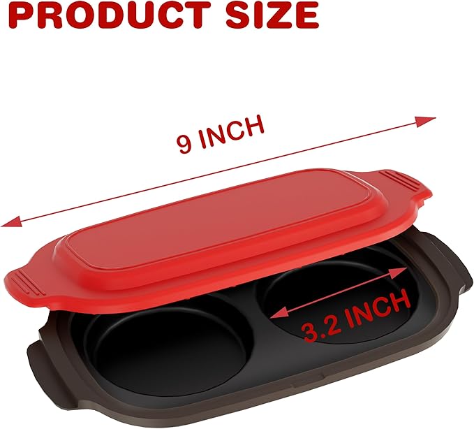 Microwave Egg Cooker, Microwave Egg Poacher | Cooker & Fryer for Breakfast Sandwiches | Maker for 2 Eggs | Dishwasher-Safe & BPA-free, Save Time,Portable for Home,Travel,Gifts