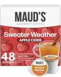 Maud's Hot Apple Cider Pods, 48 ct, Single Serve Pods – Spiced Apple Cider Flavored Pod, Compatible with Keurig K Cups Maker