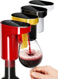 Mothers Day Gift Essential,5-in-1 Electric Wine Decanter & Smart Liquor Dispenser,Automatic Aerator&Pourer with 1-999ml Precision Dosing | Gift for Mom,Women,Dad,Wine&Whiskey Lovers,Birthday(Red)