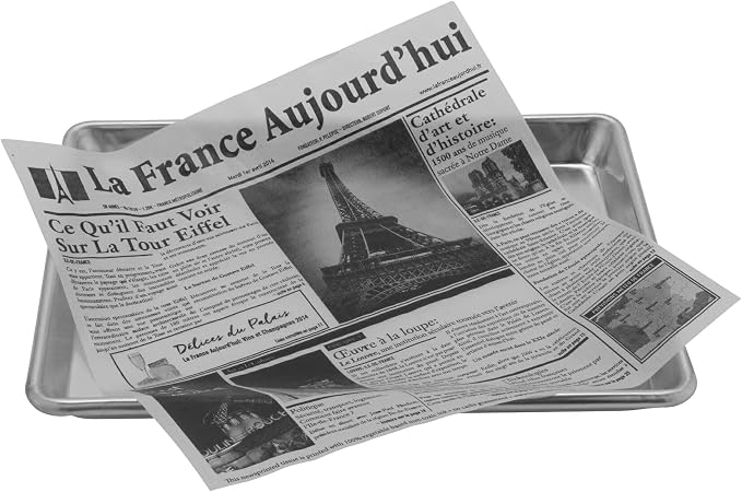 G.E.T. 4-TF1600 12" x 12" White Food-Safe French Newsprint Liner, Food Basket Liner, Deli Wrap, Clipper Mill (Pack of 1000)