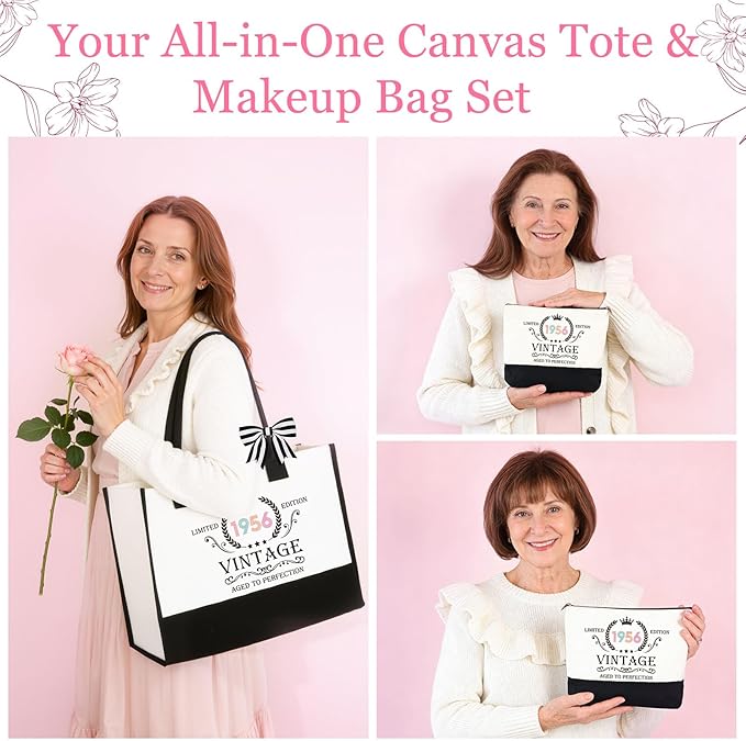 70th Birthday Gifts for Women, Vintage 1956 Happy 70th Birthday Gifts Basket for Women Unique Gift Ideas for 70 Year Old Female, Mom, Wife, Grandma, Sister, Funny Bthday Gift Turning 70 Year Old
