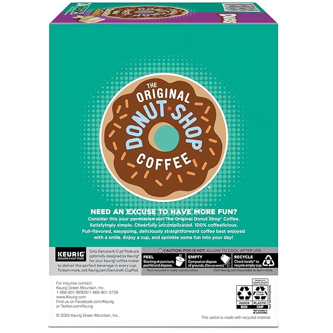 The Original Donut Shop Duos White Chocolate + Vanilla, Keurig Single Serve K-Cup pods, 96 Count