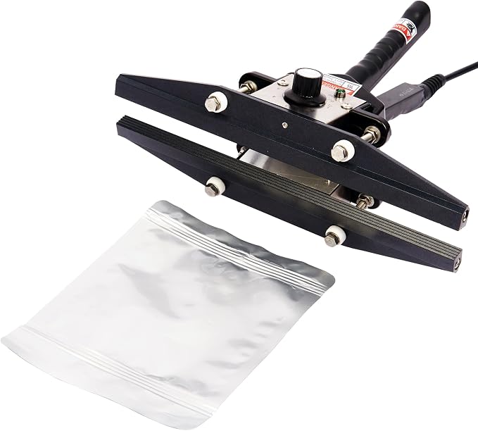 Mylar Bag Sealer,Portable Hand held Crimp Heat Sealer for 12 Inch Snack Bags and Food Storage