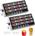 Relaxweex 2 Pack Commercial 12 Channel Digital Kitchen Timer, Multi-Countdown Timer with Loud Alarm & Large LCD Display, Wall Mount or Countertop for Restaurant, Fry Station, Baking & Lab Use