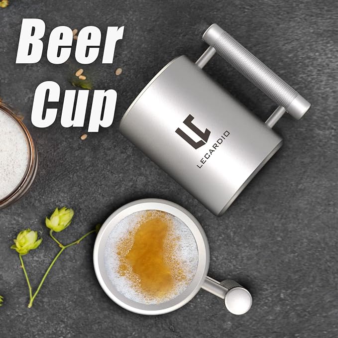LECARDIO Weighted Heavy Mug 22LB 13 oz - Beer Cup | Fitness Water Cup | Durable Weightlifting Plate Design | Gym, Workout, and Beer Enthusiast Gift