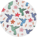 Andreas Silicone Floral Hummingbird 8" Non-Slip Trivet/Pot Holder – Cotton Fabric Encapsulated in Silicone – Heat Resistant to 600°F – Flexible, Dishwasher Safe – Made in The USA, TR-397