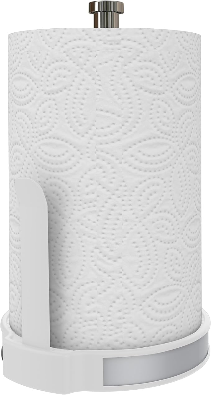 Kitchen Details Paper Towel Holder with Deluxe Tension Arm in White
