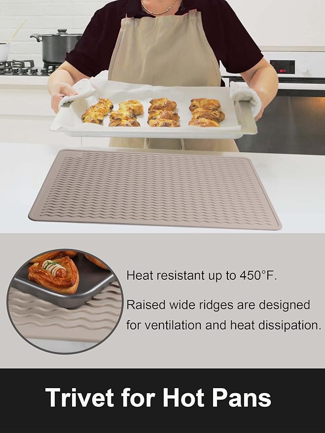 XiFEO Stove Top Covers for Electric Stove, Food Grade Heavy Duty Silicone Glass Stove Top Cover Protector, Induction Cooktop Protector, Heat Resistant Range Ceramic Stove Top Covers Mat, Oven Cover
