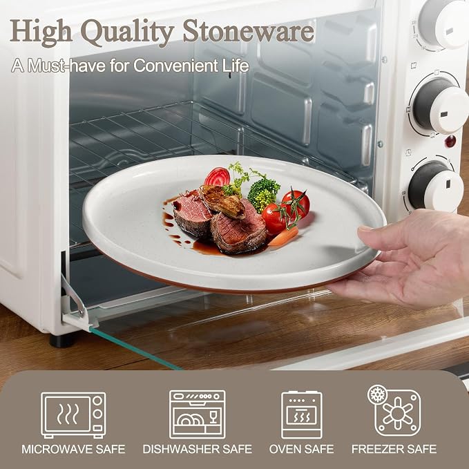 LIANYU 24 Pieces Porcelain Dinnerware Sets, Premium Plates and Bowls Set, High-Fired Ceramic Dishes Set for 8, Chip & Scratch Resistant, Microwave Dishwasher Safe, White