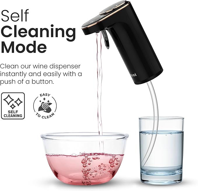 5-in-1 Electric Liquor Dispenser with Wine Aerator - Smart Drink Dispenser Whiskey Pump - Alcohol Output 1-999mL - Mothers Day Gift Essential - LED Touch Screen - Birthday Gift Men Women (V2)