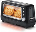 Dash Clear View Toaster - Features Large Window & Extra-Wide Slots - Auto-Shut Off Feature - Bagel Functions, & Seven-Browning Levels - 1-Touch Defrost - Black